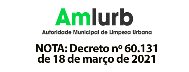 AMLURB divulga nota sobre o feriado prolongado na cidade de São Paulo