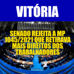 Senadores rejeitaram jabutis incluídos na MP 1045 que acabava com férias, 13º, FGTS. carteira assinada e outros direitos